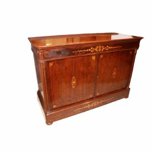 French Charles X Style Rosewood Inlaid Sideboard
